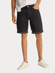 βερμουδα calvin klein slim fit denim black calvin klein