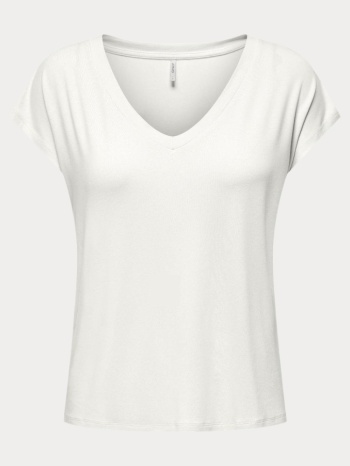 top only rilla s/s v-neck cloud dancer white only σε προσφορά