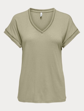 v-neck top only penny s/s elm only σε προσφορά