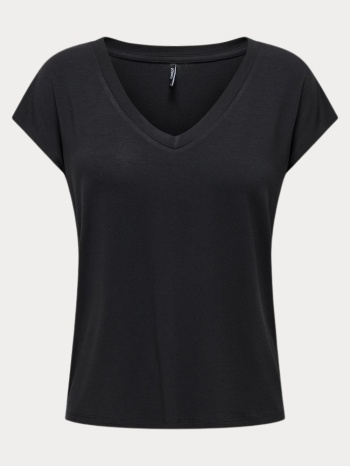 top only rilla s/s v-neck black only σε προσφορά