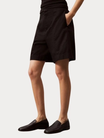 shorts calvin klein soft twill linen ck black calvin klein σε προσφορά