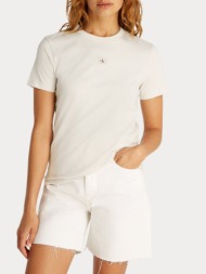 tshirt calvin klein woven label regular fit chalk calvin klein