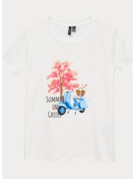 t-shirt vero moda vmsiane francis ss top box jrs spe ga snow white/scooter vero moda