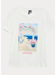 t-shirt vero moda vmsiane francis ss top box jrs spe ga snow white/summer vero moda