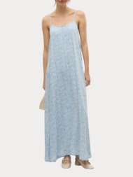 φορεμα vero moda vmharper sl strap maxi tencel aop ga denim light blue vero moda