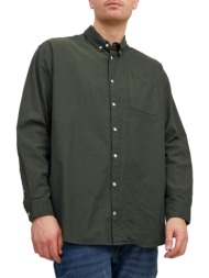 πουκαμισο jack & jones jjeoxford shirt l/s s21 pls forest night (μεγαλα μεγεθη) jack&jones