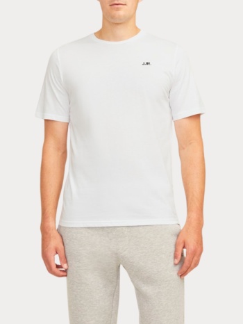t-shirt jack & jones jrebrebel logo tee ss crew neck white σε προσφορά