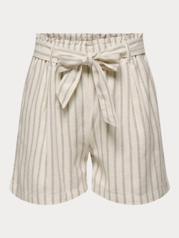 shorts only lima hw linen bl belt pnt cloud dancer/stripes σε προσφορά