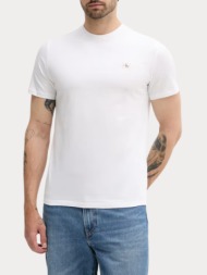 t-shirt calvin klein ss badge 30s jersey classic bright white calvin klein