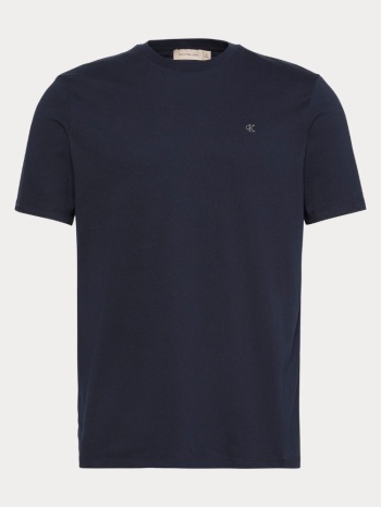 t-shirt calvin klein smooth cotton solid crew neck tee dark σε προσφορά