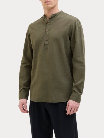 πουκαμισο jack & jones jjesummer half placket ls sn dusty σε προσφορά