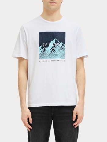 t-shirt jack & jones jrebraven tee ss crew neck white σε προσφορά