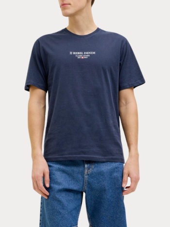 t-shirt jack & jones jrebjeans rebel print tee ss o-neck sn σε προσφορά