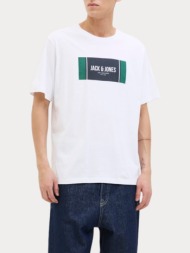 t-shirt jack & jones jjhayato tee ss crew neck bts ln white jack&jones