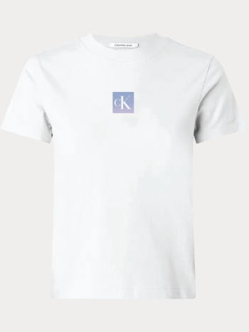 t-shirt calvin klein ss classic fit tee brilliant white σε προσφορά