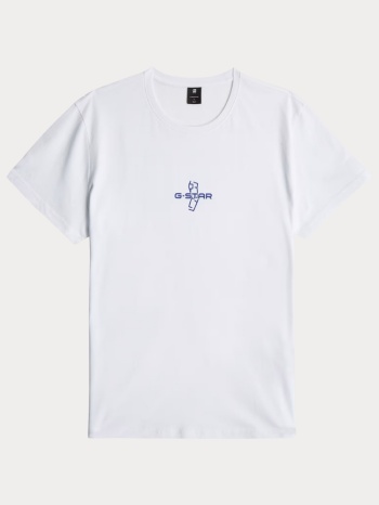 t-shirt g-star outline logo r t white g-star σε προσφορά