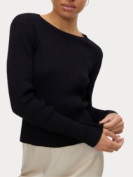 pullover vero moda vmsilje ls o-neck cable black vero moda