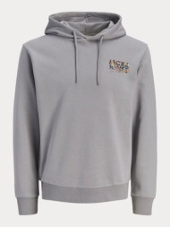 φουτερ jack & jones jjgeplas sweat hood ln ultimate grey jack&jones