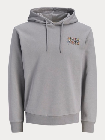 φουτερ jack & jones jjgeplas sweat hood ln ultimate grey σε προσφορά
