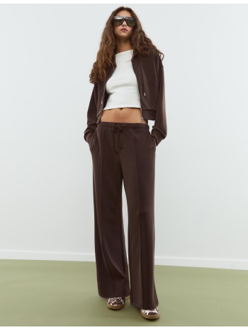 stradivarius ζακέτα με κουκούλα απαλή στην αφή καφέ m