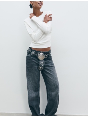 stradivarius βασική βαμβακερή μπλούζα κανονικής γραμμής