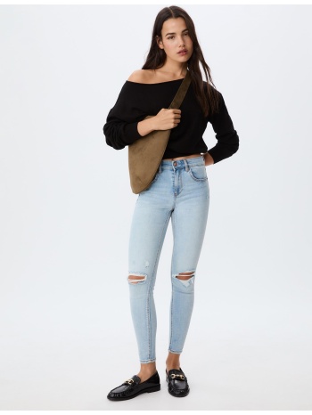 stradivarius χαμηλόμεσο τζιν παντελόνι 1420 skinny μπλε