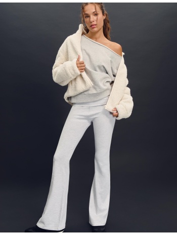 stradivarius μπουφάν με φερμουάρ από συνθετική γούνα