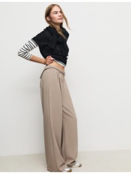 stradivarius φαρδύ παντελόνι με λεπτομέρεια αγκράφα 32