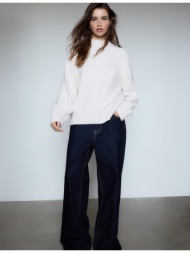 stradivarius βασικό πλεκτό πουλόβερ πέτρα m