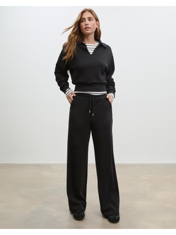 stradivarius φούτερ με απαλή υφή μαύρο s