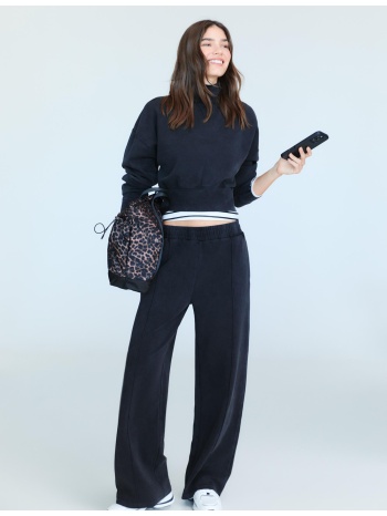 stradivarius φούτερ με όρθιο γιακά και όψη ξεβαμμένου