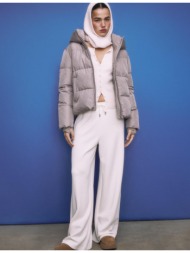 stradivarius βασικό καπιτονέ μπουφάν με κουκούλα 0-456 xl