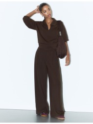 stradivarius φούτερ με απαλή υφή καφέ m