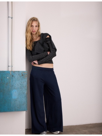 stradivarius ριγέ μπλούζα με σούρες και ακάλυπτους ώμους