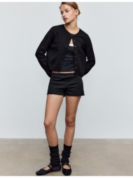 stradivarius πλεκτή ζακέτα με κουμπιά και απαλή υφή μαύρο s