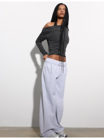 stradivarius μπλούζα με ασύμμετρο λαιμό 0-252 m