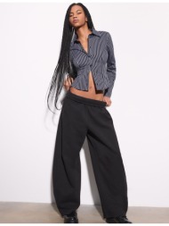 stradivarius εφαρμοστό πουκάμισο γκρι ανοιχτό l