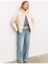 stradivarius καπιτονέ μπουφάν εκρού m