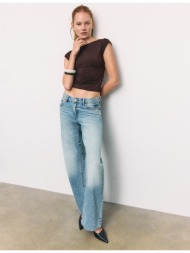 stradivarius μπλούζα με ανοιχτή πλάτη καφέ l