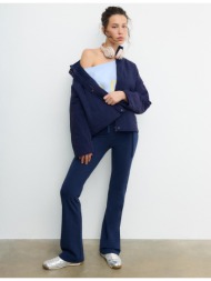 stradivarius καπιτονέ μπουφάν navy blue xs