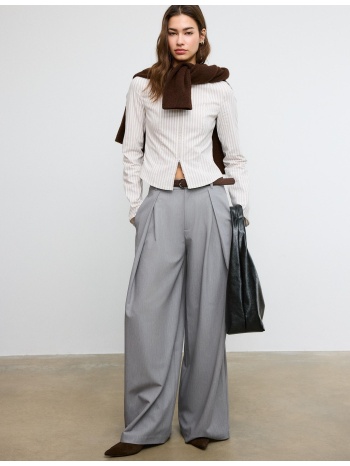 stradivarius εφαρμοστο πουκαμισο bengaline με διπλο