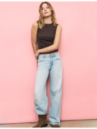 stradivarius αμάνικη μπλούζα basic καφέ m