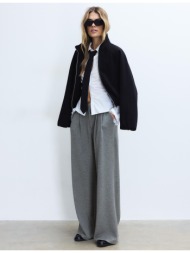 stradivarius παντελόνι βραδινό απαλής υφής ανθρακί 42