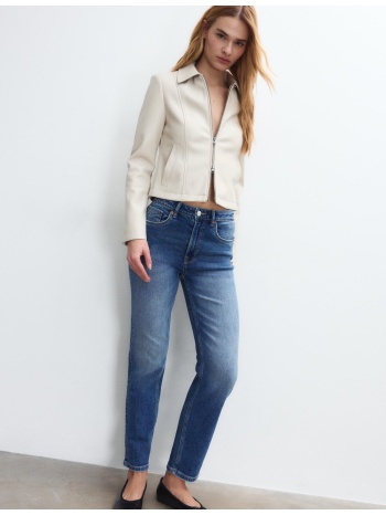 stradivarius d14 τζιν άνετο slim fit γαλάζιο 44