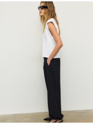 stradivarius μπλούζα basic με βάτες λευκό s