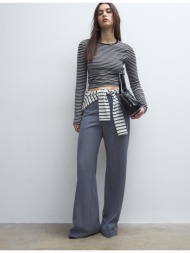 stradivarius ρευστό παντελόνι για ντύσιμο γκρι 40