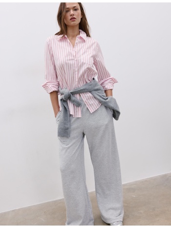 stradivarius βασικό ριγέ πουκάμισο με τσέπη από ποπλίνα