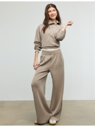 stradivarius παντελόνι με πιέτες, απαλή υφή xs