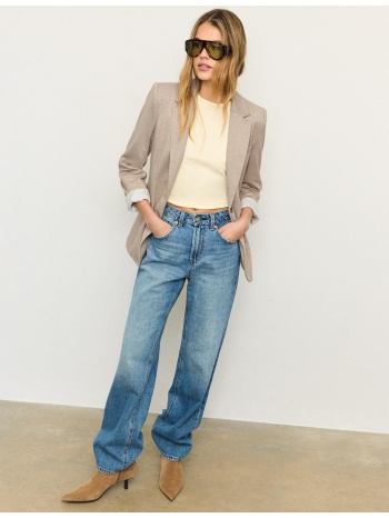 stradivarius αμερικάνικη μπλούζα slim fit εκρού l