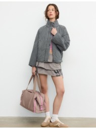 stradivarius φούστα με βολάν και στάμπα 0-428 xs